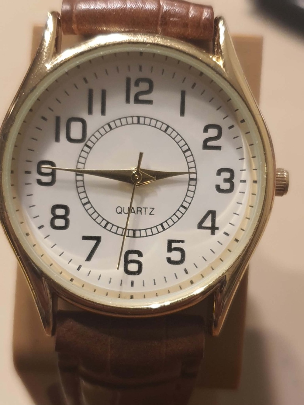 🦋10/$20🦋 FMDPU027 Goldtone/White Leather Women's Watch